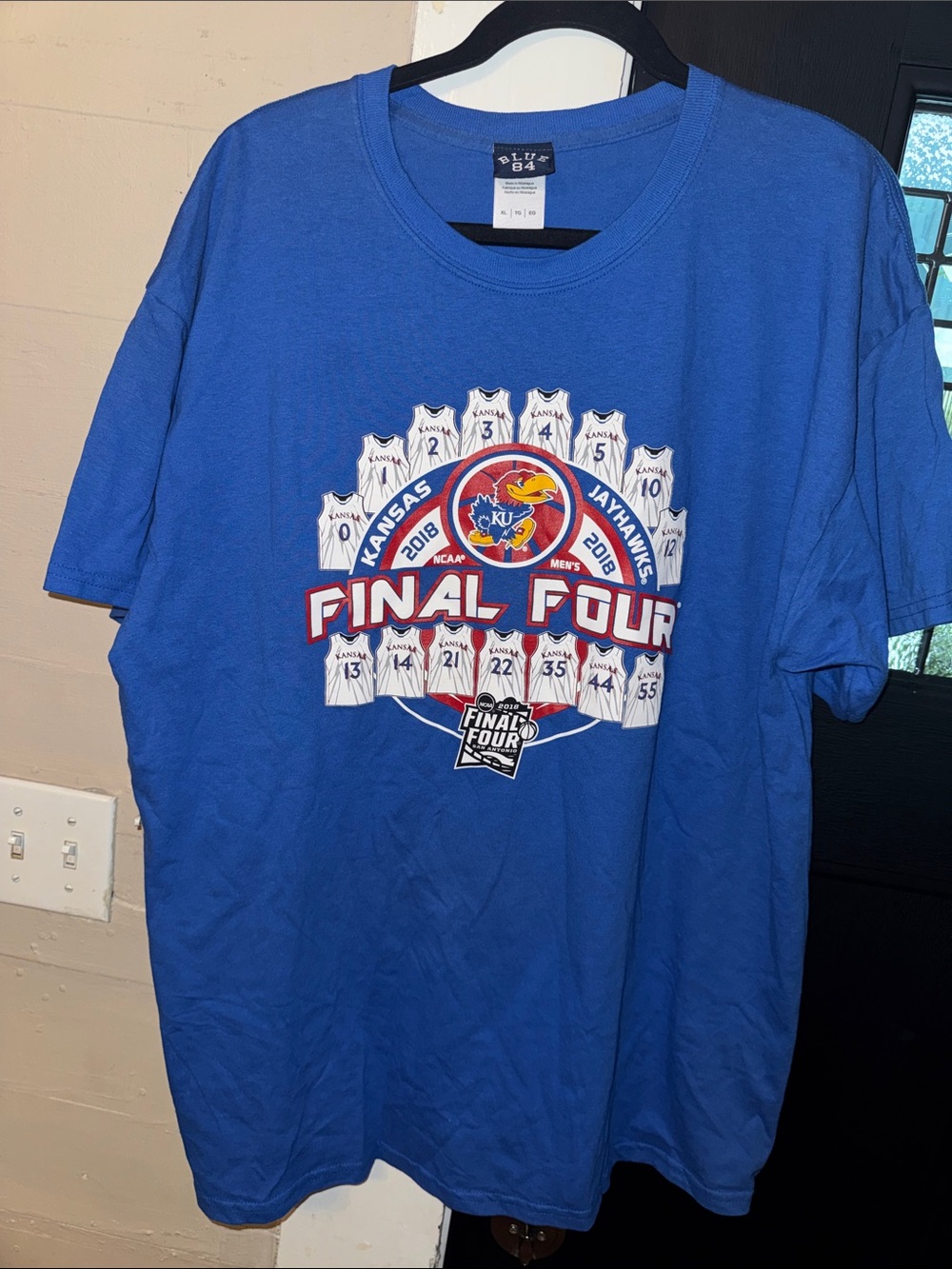 Kansas Jayhawks Final Four Blue Graphic Tee 2018 Blue 84 XL